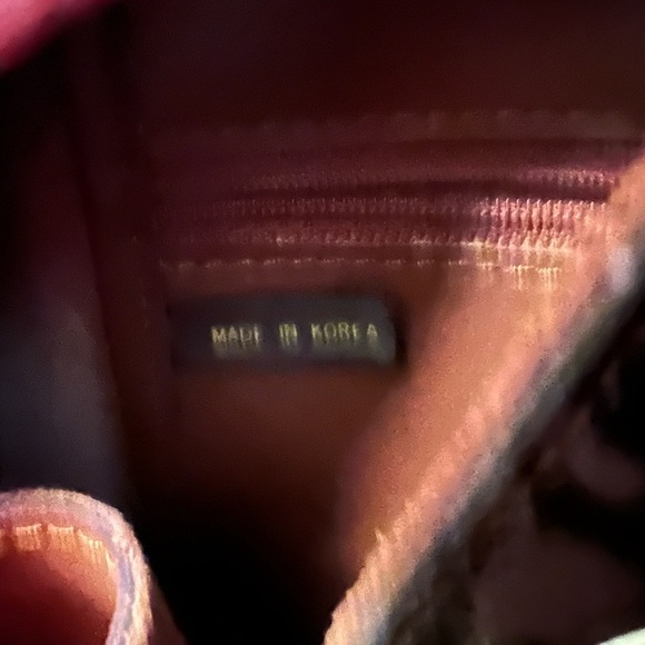 Vtg Princess Tooled Leather Bag Made In Korea Hieroglyphics Aztec Look - Picture 4 of 4